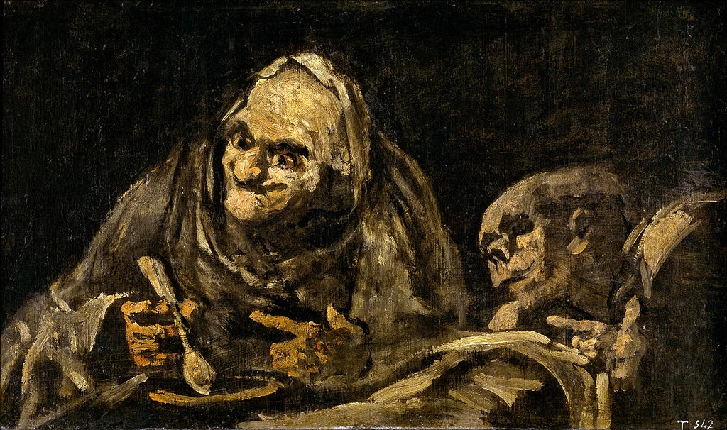 Francisco de Goya y Lucientes - 321, Due vecchi che mangiano zuppa, Museo del prado, Madrid